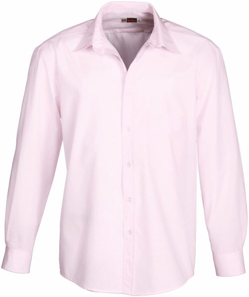 Mens Long Sleeve Washington Shirt - Pink