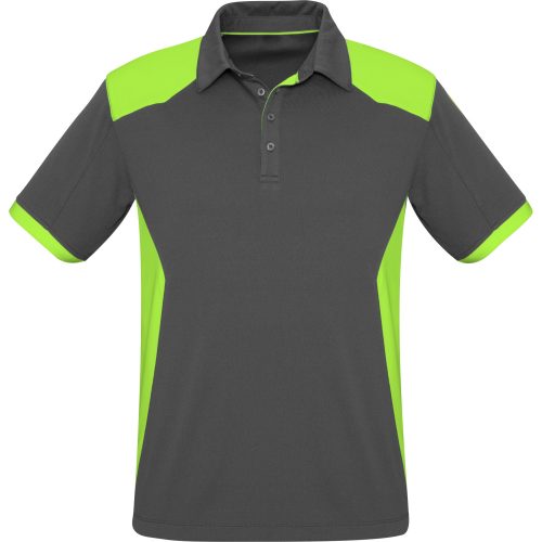 Mens Rival Golf Shirt - Grey Lime