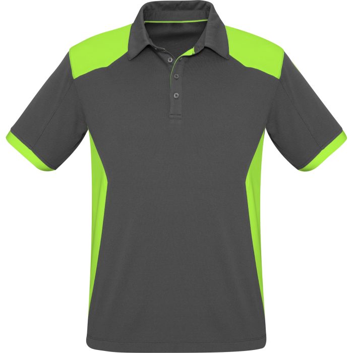 Mens Rival Golf Shirt - Grey Lime