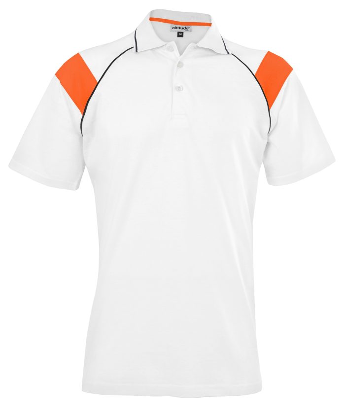 Mens Score Golf Shirt - Orange