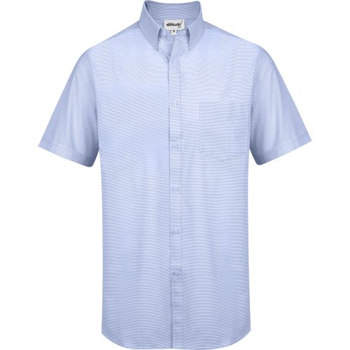 Mens Short Sleeve Earl Shirt  - Sky Blue