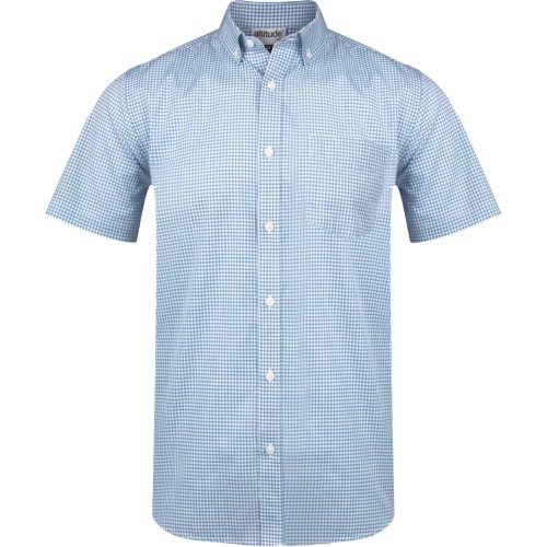 Mens Short Sleeve Edinburgh Shirt  - Blue