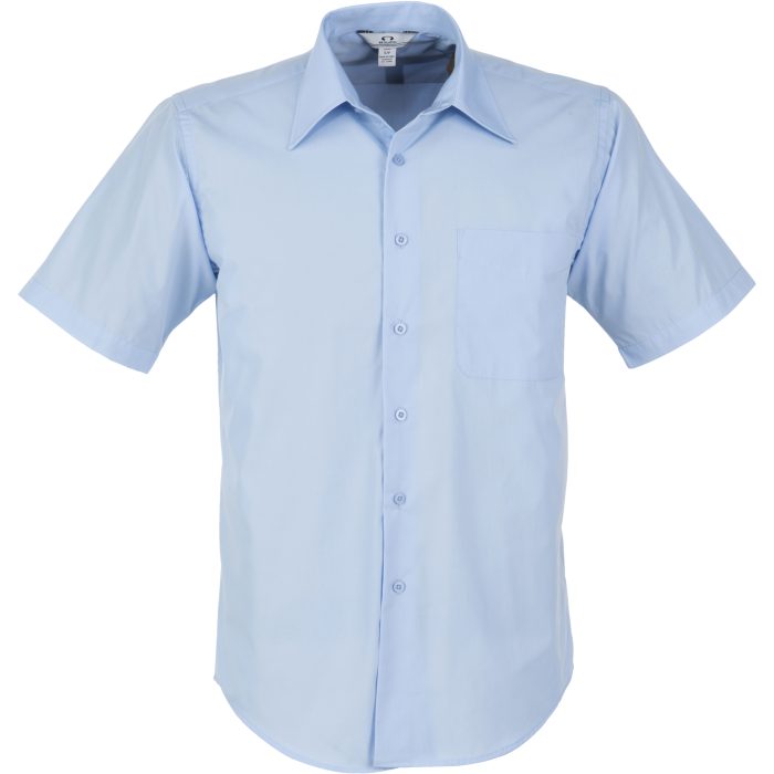 Mens Short Sleeve Metro Shirt  - Light Blue