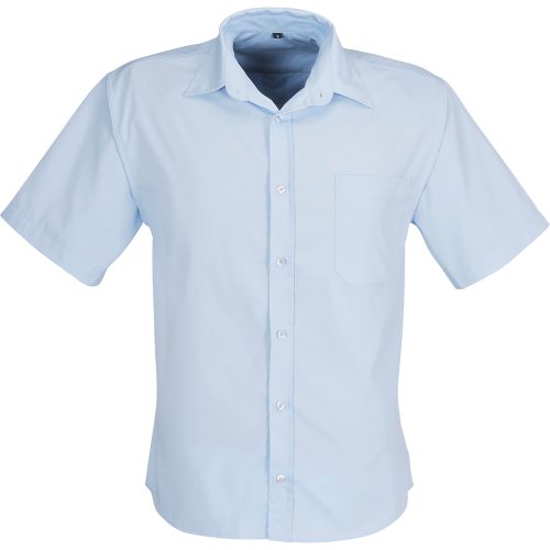 Mens Short Sleeve Milano Shirt - Light Blue