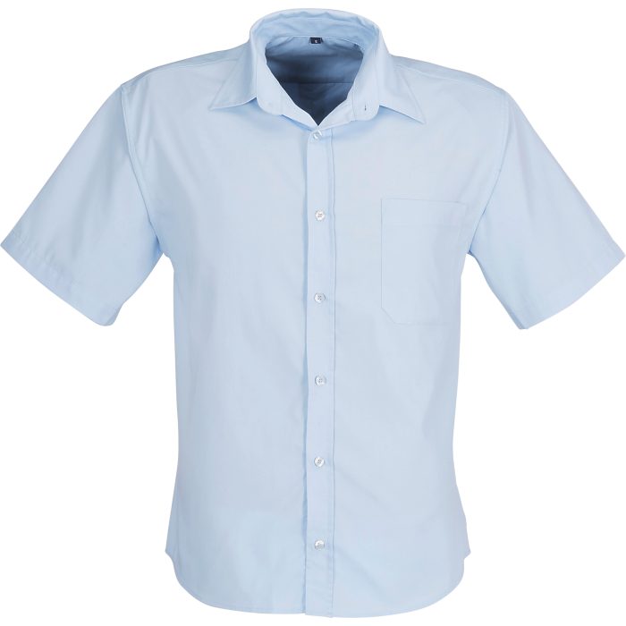 Mens Short Sleeve Milano Shirt - Light Blue