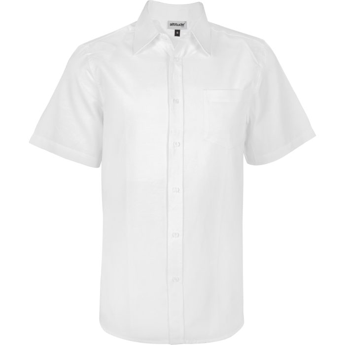 Mens Short Sleeve Oxford Shirt  - White