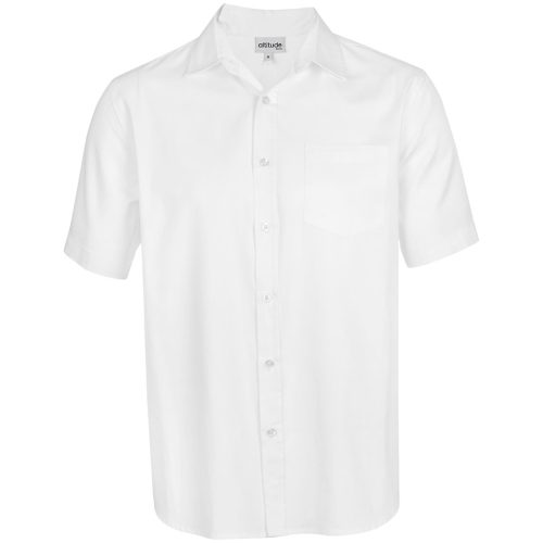 Mens Short Sleeve Seattle Twill Shirt  - White