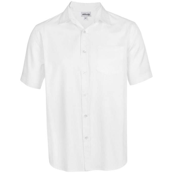 Mens Short Sleeve Seattle Twill Shirt  - White