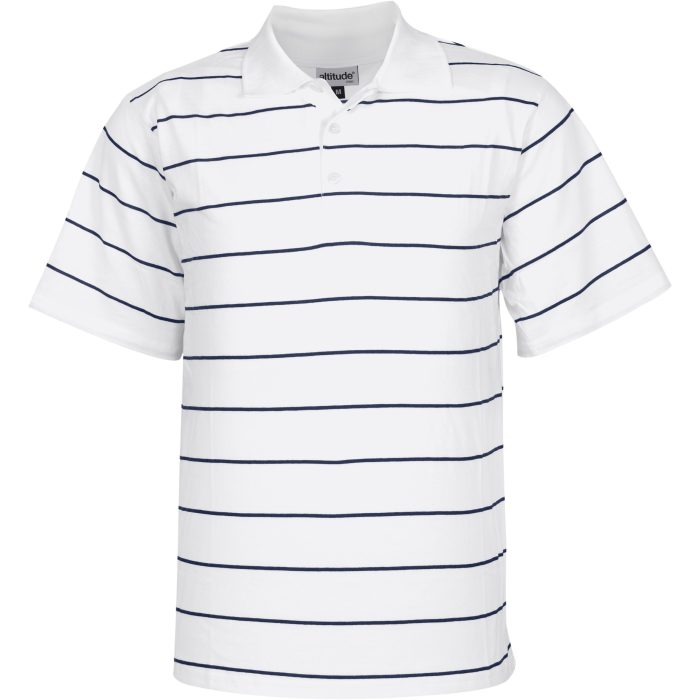 Mens Stinger Golf Shirt  - White