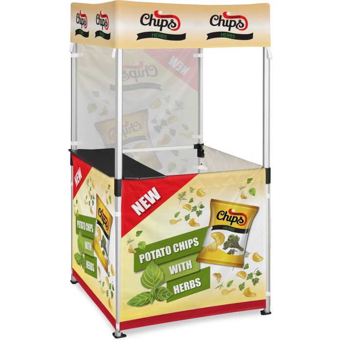 Ovation Sublimated Gazebo 1m X 1m Kiosk - 3 Half-Wall Skins - 1 Full-Wall Skin - Image 2