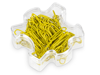 Puzzle Paper Clips  - Yellow