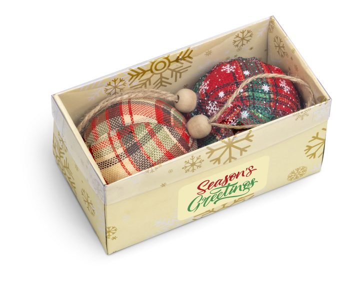 Tartan Festive Ball Duo - Image 2