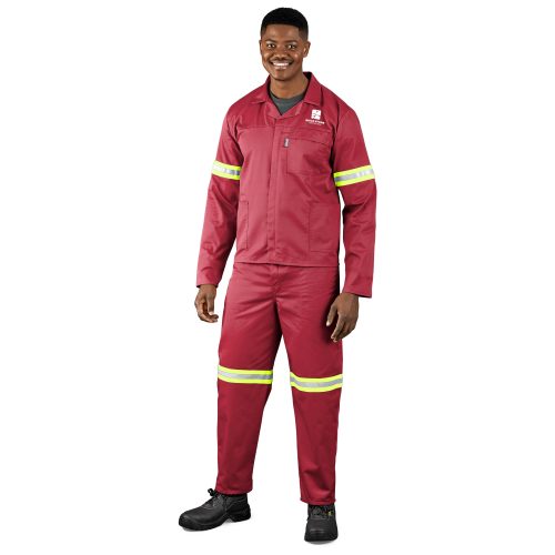 Trade Polycotton Conti Suit - Reflective Arms amp; Legs - Yellow Tape