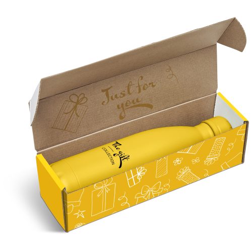 Wahoo Bottle in Megan Custom Gift Box - Yellow