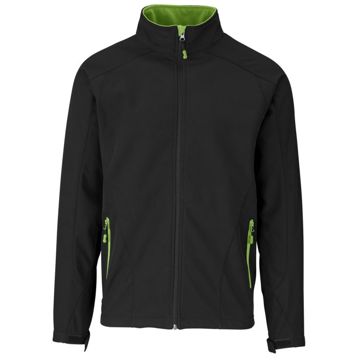 Mens Geneva Softshell Jacket - Black Green