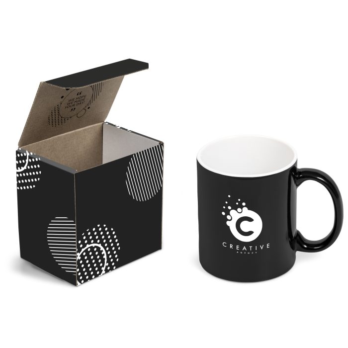 Omega Mug in Megan Custom Gift Box - Black