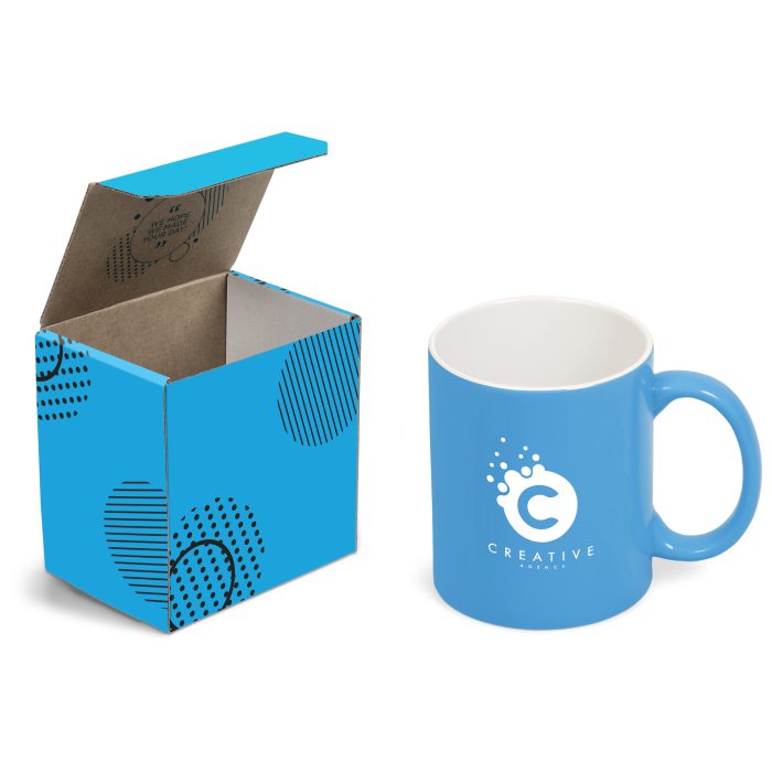 Omega Mug in Megan Custom Gift Box - Cyan