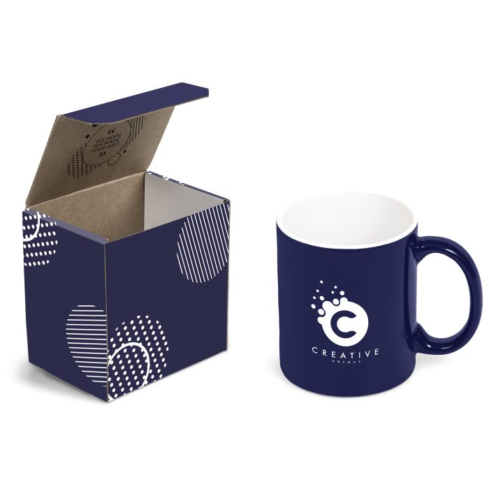 Omega Mug in Megan Custom Gift Box - Navy