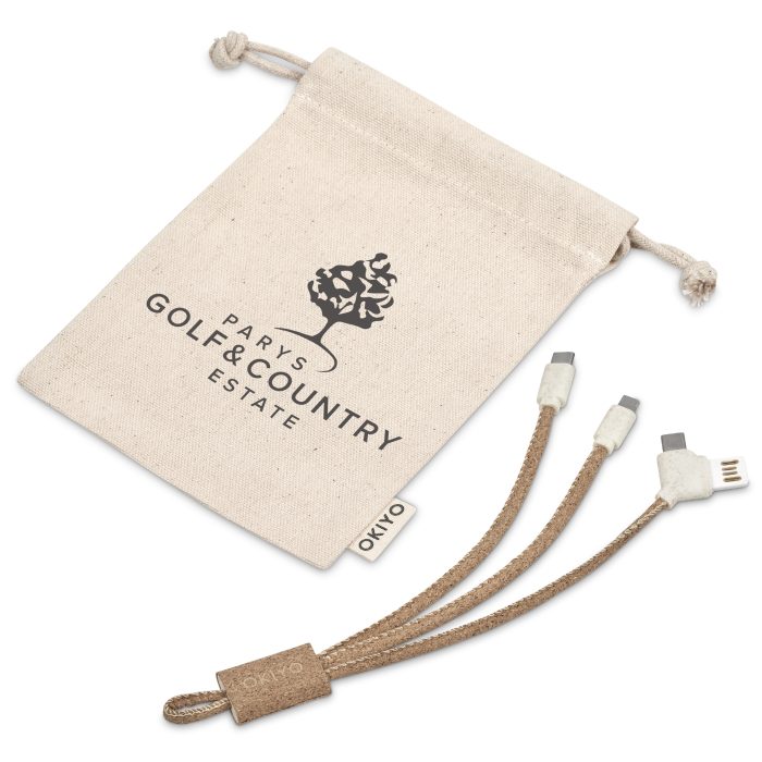 Okiyo Soshin Cork 3-in-1 Charging Cable - Natural