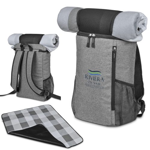 Summertide Backpack Cooler amp; Picnic Blanket - Grey