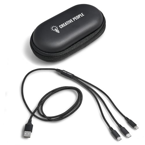 Swiss Cougar Helsinki 3-in-1 Charging Cable Set - Black